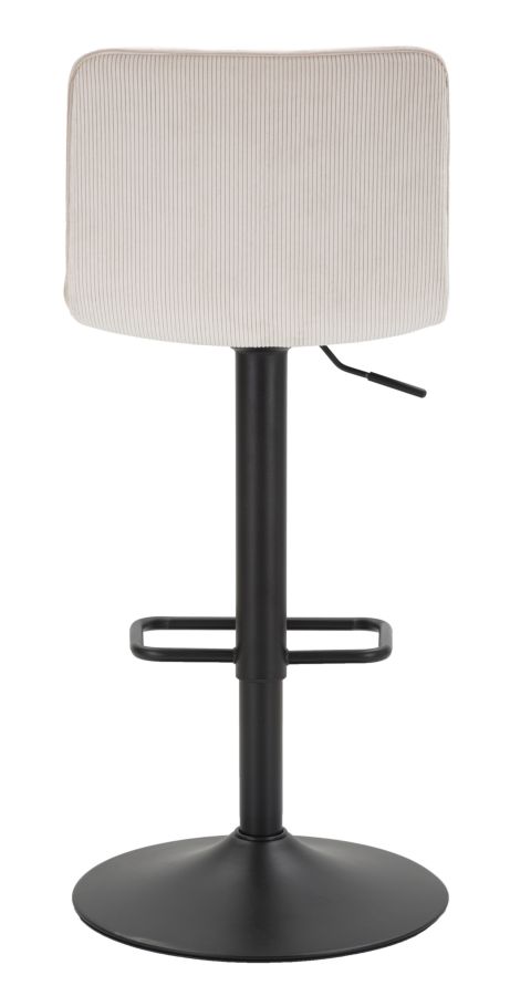 Bar Stool With Lift High White Cm 43X49,5X85,5-107(Seat Cm 61-82,5) Set 2Pcs