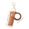 Travel Lipstick Bag with PU Leather Keychain Holder Keeps Lip Balm Safe and Accessible
