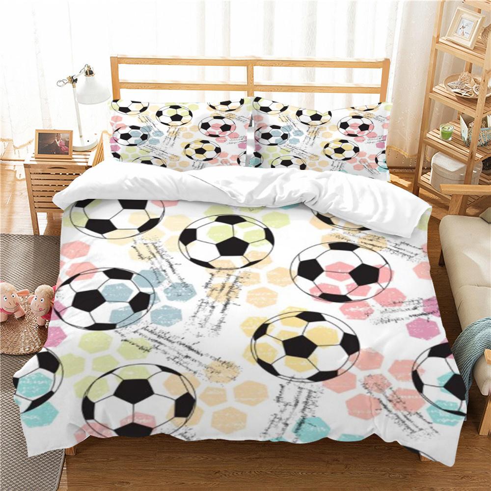 Conjuntos de capa de edredom esportivos queen size cama futebol adolescente crianças têxteis para casa de luxo capa de cama de alta qualidade