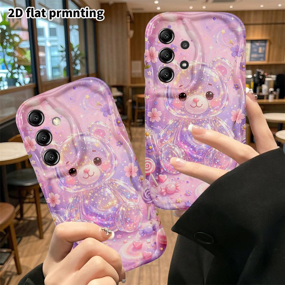 Phone Case: 2D flat design, compatible with Samsung Galaxy A34 A35 M05 M06 S20 S22 S21 FE Plus 5G, transparent hollow crystal, perfect Christmas and H