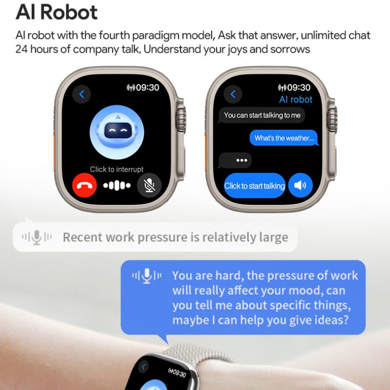 HK11 ULTRA 3 Smartwatch 2025 49mm AMOLED 2G ROM AI Chat Robot Bluetooth Network Call Clock NFC Compass Smart Watch Men Women