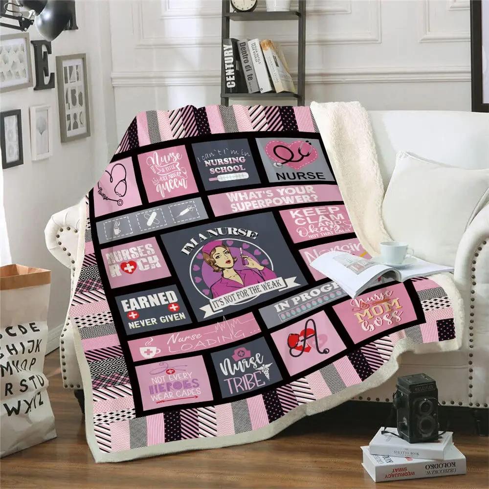 Nurse Gift Blanket Soft Flannel Blanket Nurse Graduation Gift Blanket