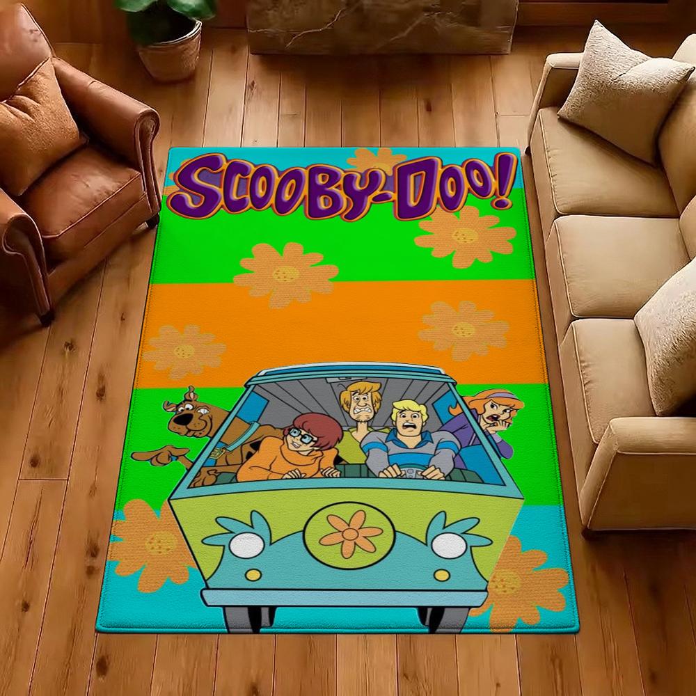 Scoobydoo Spooky Mystery Adventure Indoor Rug Nonslip Easyclean Carpet For Entryway Hallway Balcony Home Party Decor New Year Gift