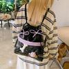 Lightweight Bowknot Backpack Solid Color Itabag Bucket Bag Fashion Gift Casual