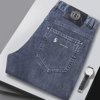 2023 Sommer Herren Locker Gerade Dünne Denim Jeans mit YKK Reißverschluss