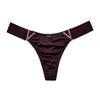 Women Sports Thongs Fashion Sexy V-Shaped Metal Decor Underwear Hip Lifting Panties Low Waist Briefs Breathable Panties Bikini Underpants