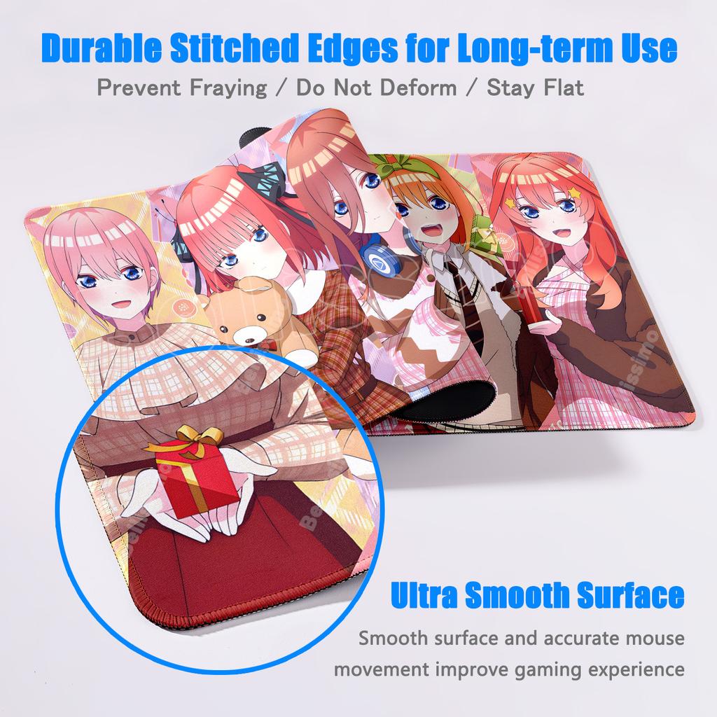 The Quintessential Quintuplets Anime Custom Skin Gaming Mouse Pad Gamer Desk Mat Keyboard Pad Decoration Mause Pad for PC Carpet