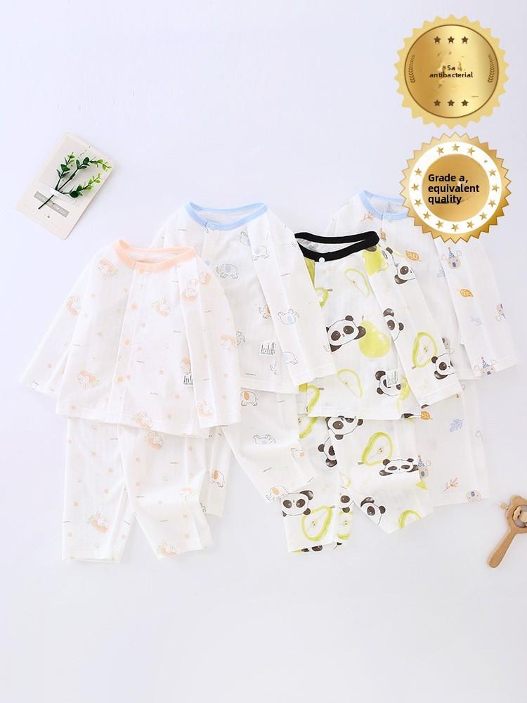 Baby Cotton Summer Pajamas Set With Anti Bacterial Fabric For Newborns And Infants