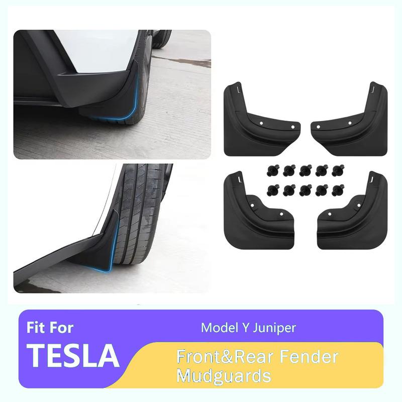For Tesla Model Y Juniper 2025 Car Wheel Mud Flaps Splash Guards MudFlaps Front Rear Fender New Upgrade TPE Mudguards Protector