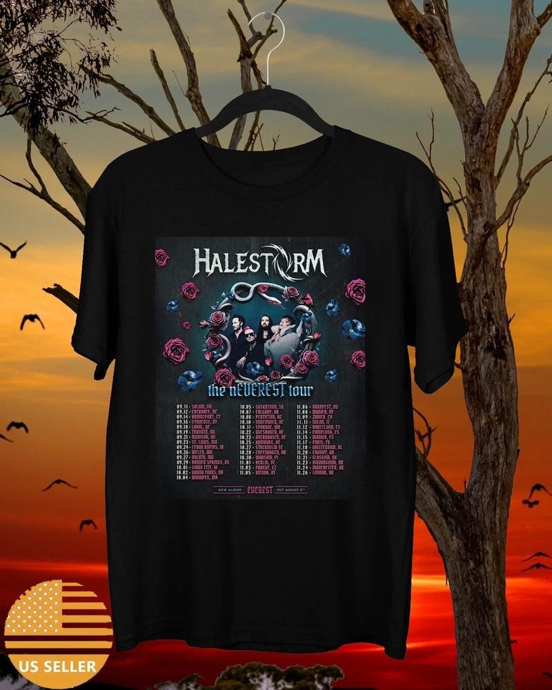 Halestorm Band The nEVEREST Tour Black  Full Size S-2XL Unisex T-Shirt L