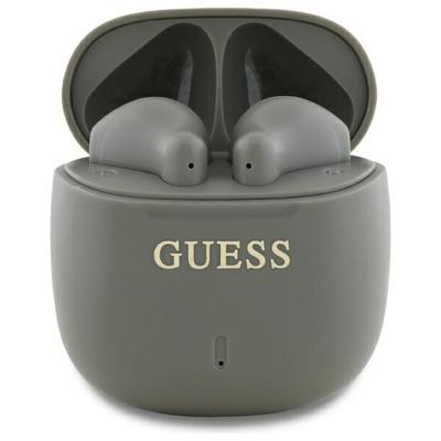 Guess Słuchawki Bluetooth Gutwsj14Esge   Tws + Stacja Dokująca Taupe Printed Classic Logo