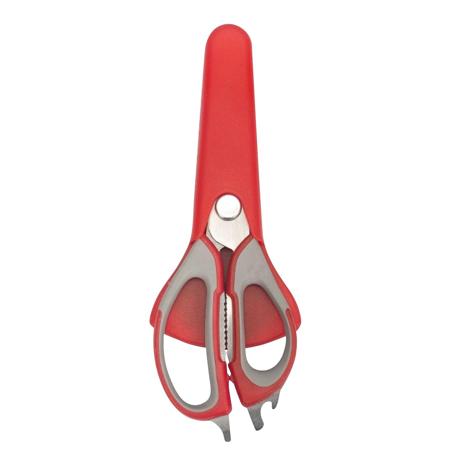 

Многофункциональные кухонные ножницы, острые кухонные ножницы из нержавеющей стали со съемными лезвиями One Size красный