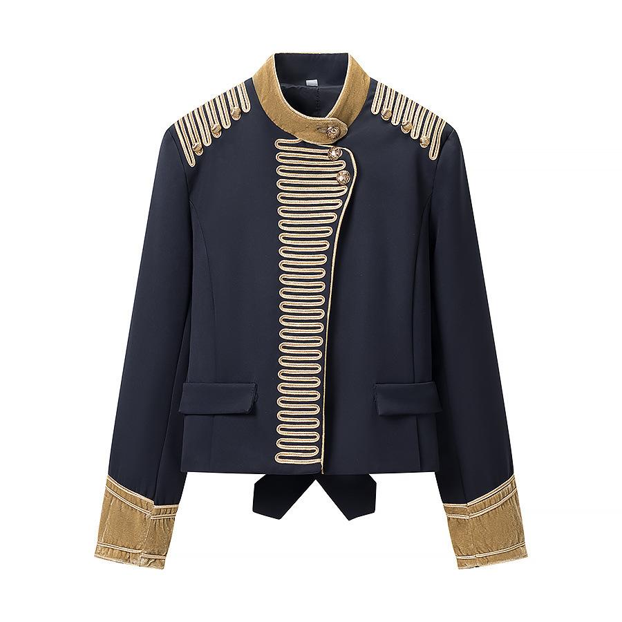 European and American style, new women's clothing, fashionable, casual, versatile, fashionable, bright silk embroidered coat