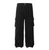 11KN Retro High Street Multi-Pocket Wide Leg Work Pants, Floor-Length Loose Fit for Men & Women