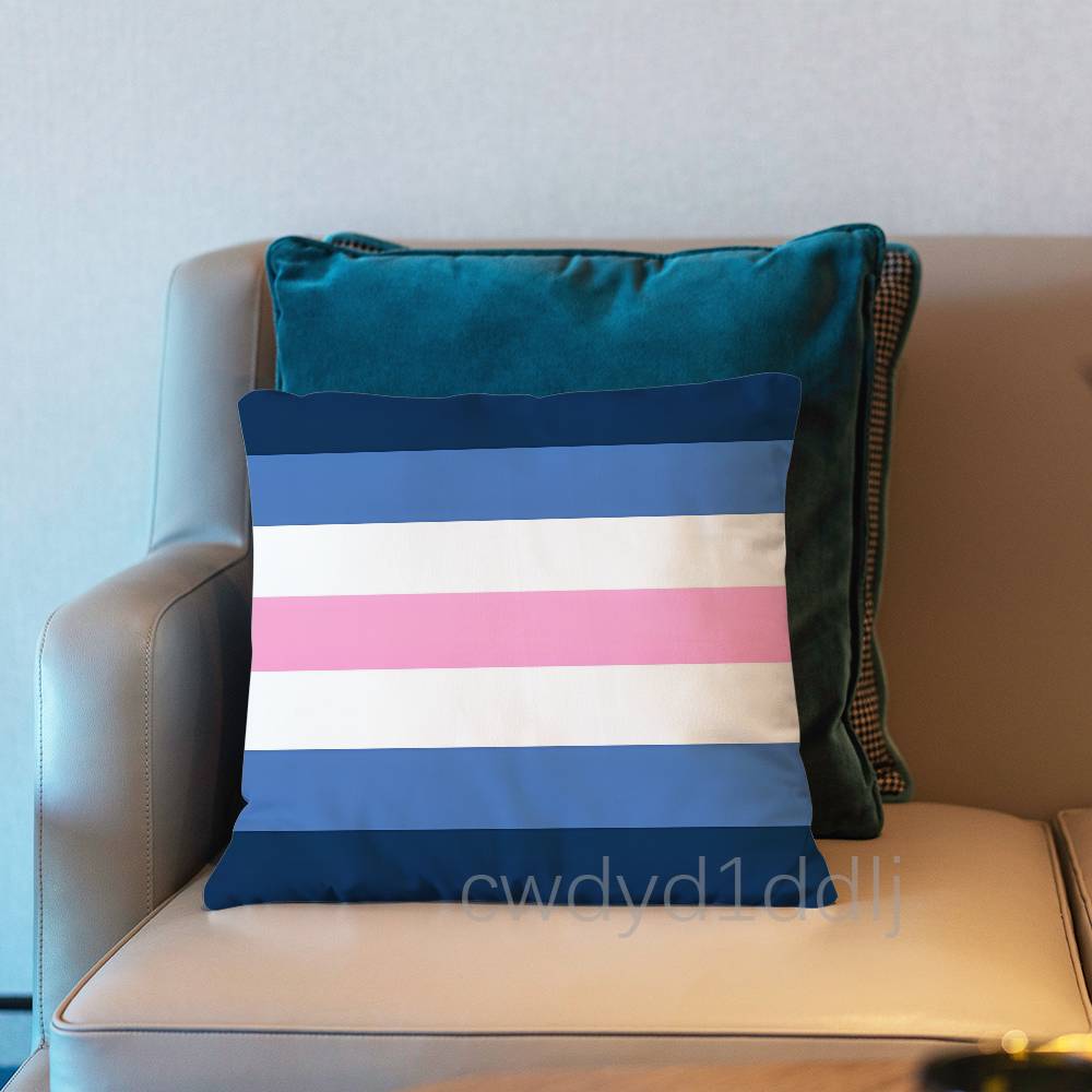 Lgbtq Flags Lesbian Pillow Case Short Plush Sofa Decorative Gift Home Double-sided Printing Cushio