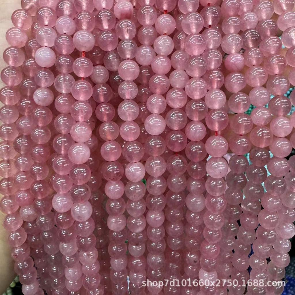 Honey Peach Stone Round Beads for DIY Jewelry - Popular Semi-Finished Accessories