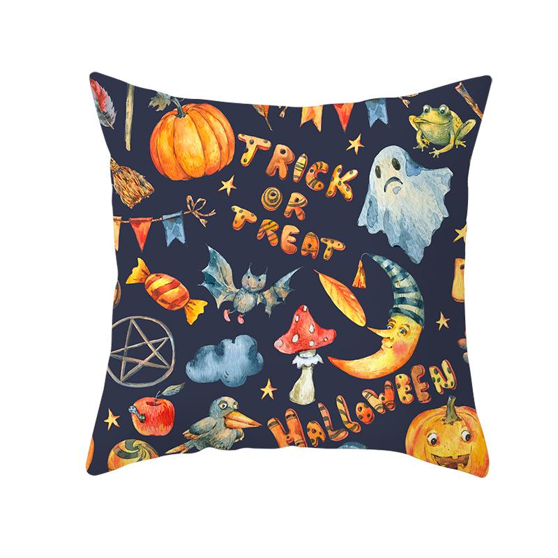 New Halloween Pumpkin Pillow Cover Home Peach Skin Home Decoration Supplies Cushion Waist Pillow Cover