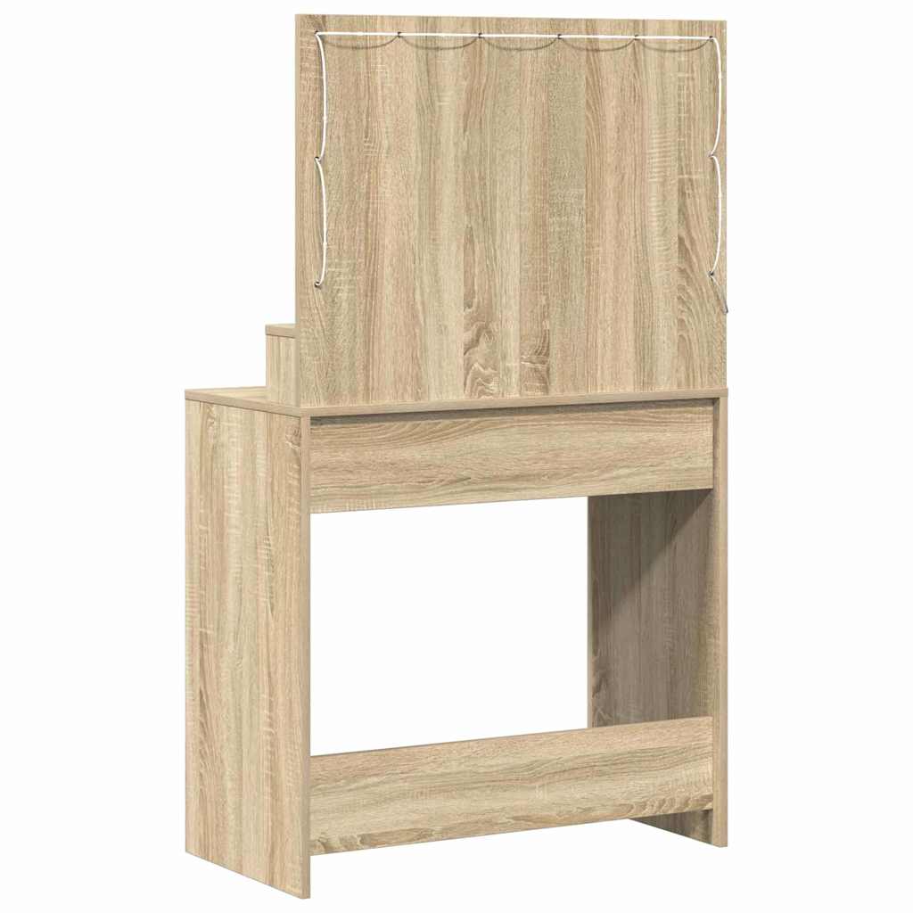 Makeup Table in Sonoma Oak 75.5 x 41 x 135 cm Particleboard