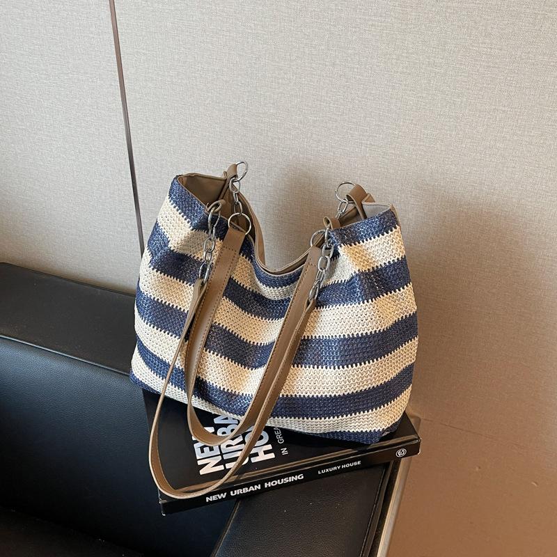 Large capacity woven tote bag women's new summer versatile shoulder women's bag fashion armpit bag