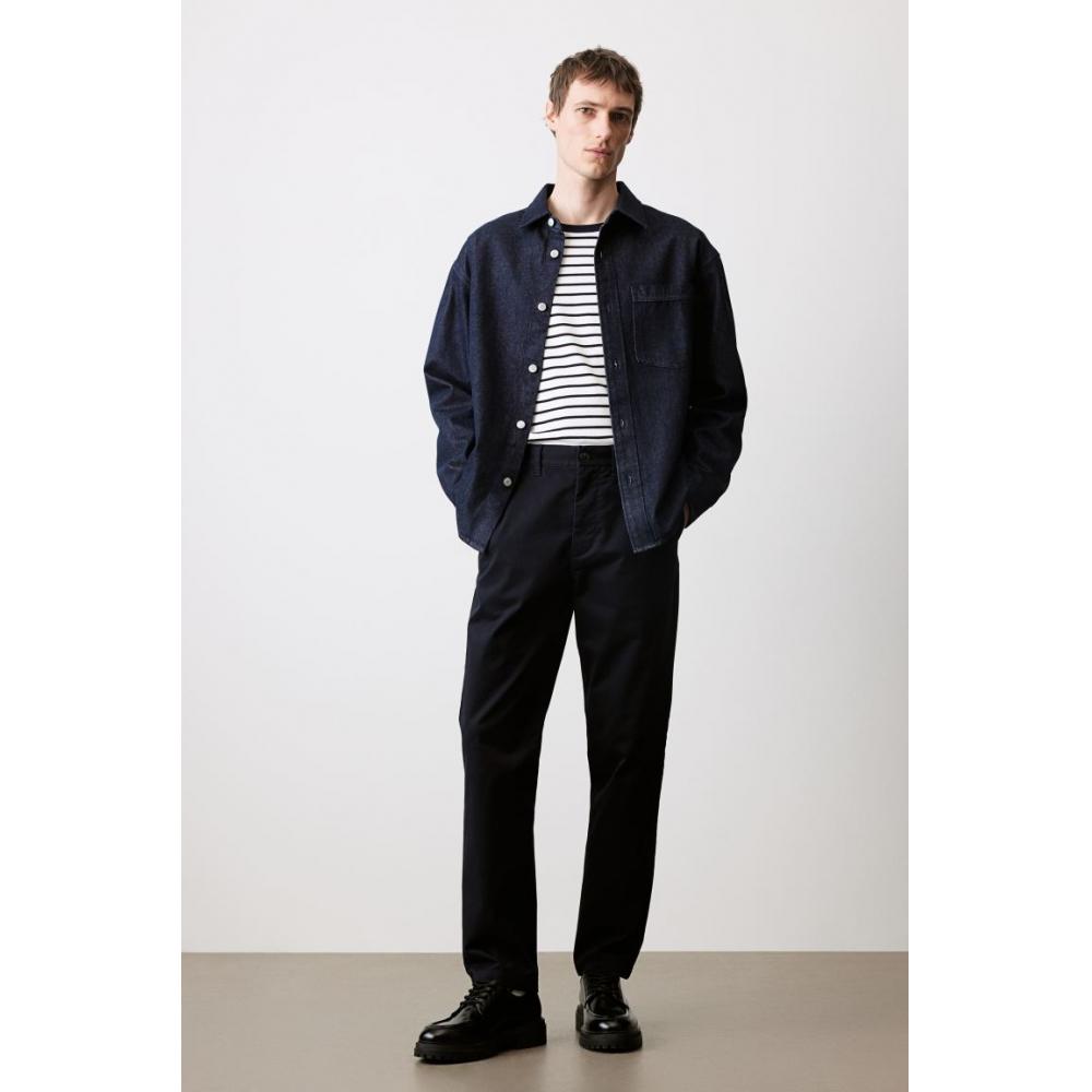 

Брюки-чиносы HM slim Fit из хлопка темно-синего цвета 2830