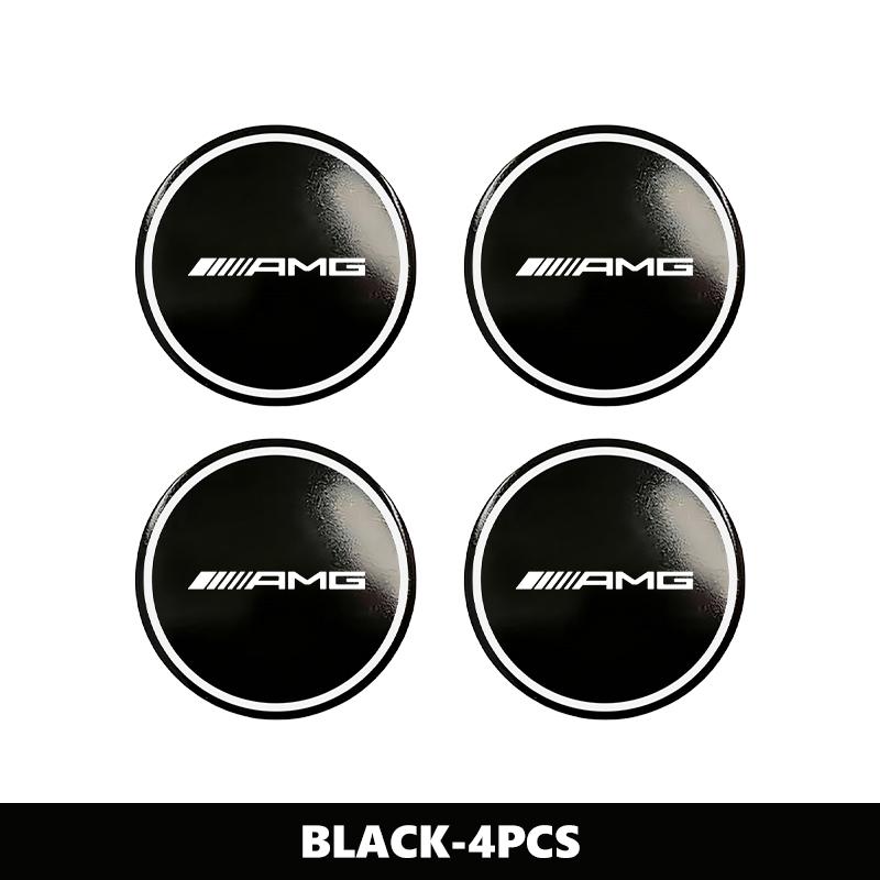 

4pcs Car Wheel Center Hub Cap Badge Logo Sticker Auto Decorative Accessories For AMG Mercedes Benz Exclusive C200 C260 C300 W202