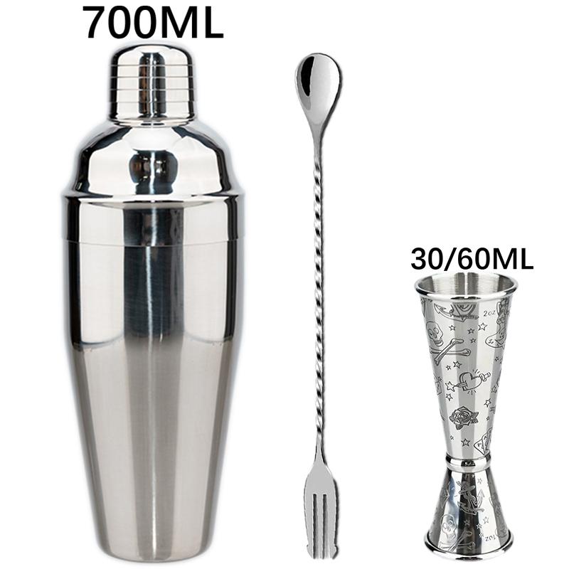 New Cocktail Shaker Professional Stainless Steel Bartender Wine Cup Cocktail Mixer Martini Cocktail Shaker Bar Set