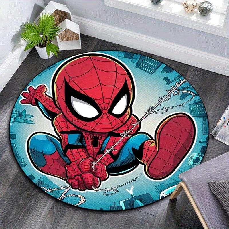 

1pc Spider-Man Round Area Rug - Non-Slip, Machine Washable Polyester Carpet for Living Room & Bedroom Decor 80cm by 80cm