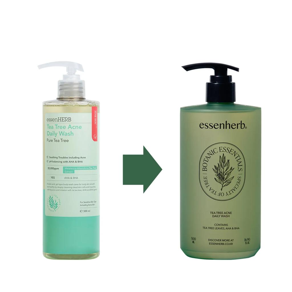 EssenHERB Teebaum-Akne-Tageswaschmittel 500 ml