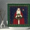 Waterproof Bathroom Shower Curtain Elk Christmas Santa Claus Fairy Snow Night Printed Bath Washable Quick Dry Wrinkle Decoratio