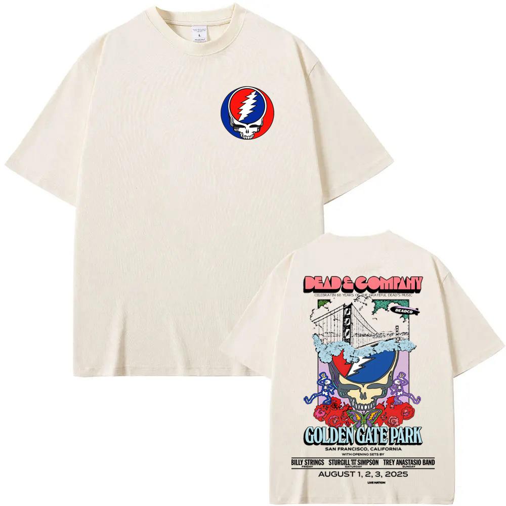 Grateful Dead Street Hip Hop T Shirt Short Sleeve Casual Cotton Tshirt Reverse Printing Fashion Tee-shirt Soft Tops