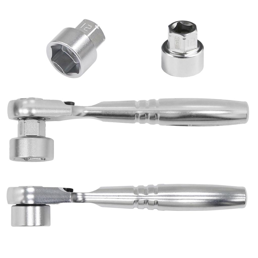 TONE Socket Wrench Set N-S1183SSP, 6.35mm (1/4") Drive, Black, 11 Pieces