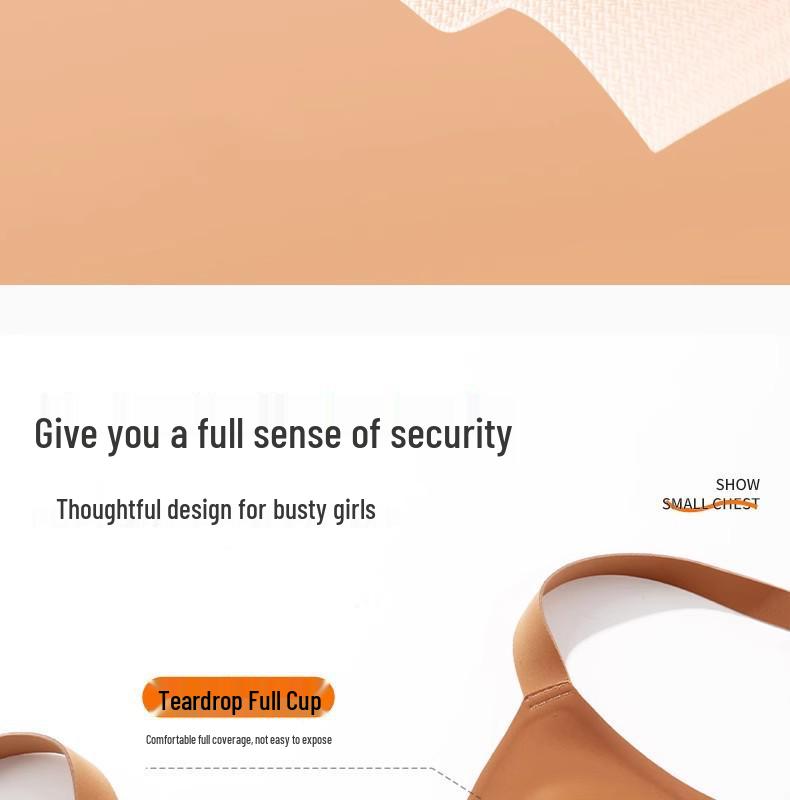 Seidennahtloser Übergrößen Bügelloser Minimizer Push-Up BH für Damen