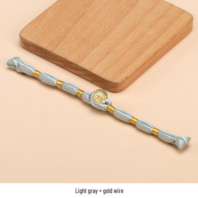 Hengmeihe Ręcznie Robiony Koralikowy Guzik Cheongsam ze Złotej Folii z Wykończeniem Złotą Nicią