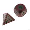 7 Pcs. Vintage D4 D20 Metal Cube For Board Game, Zinc Alloy