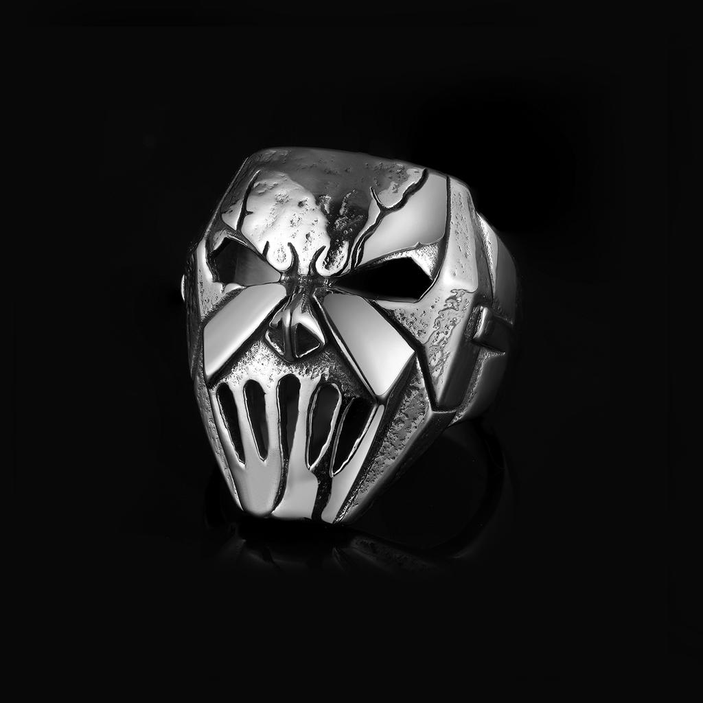 Dropshipping Men's Calvarium Skull Ring Gothic 316L Stainless Steel Biker Ring Motorcycle Band Jewellery Party Gift OSR734