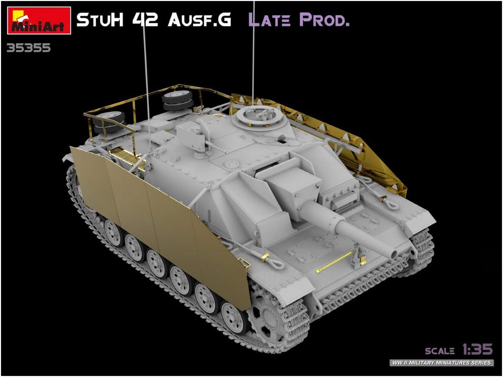 MiniArt Scale German Assault Howitzer 42 G Late Production Plastic Model MA35355 1/35 10.5cm Ausf.