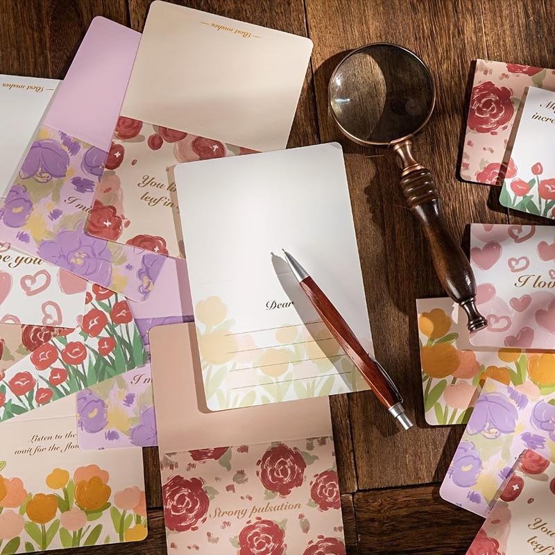 60pcs Watercolor Flower Pattern Holiday Greeting Cards In Various Colors Birthday Gift Greeting Cards Flower Packaging Decoration Greeting Cards