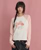 WAIKEI My Melody Dot Raglan Long Sleeve T-Shirt Pink