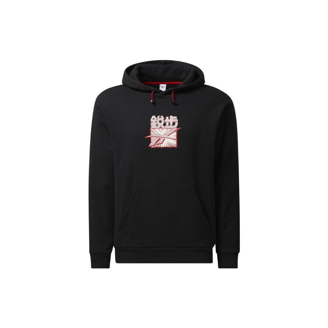 Reebok Cny Series Printed Letter Hoodie Unisex Sweatshirt Black HE7131 S