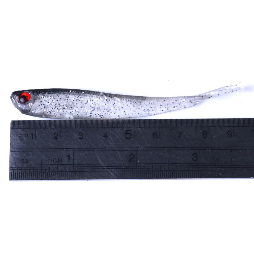 HENGJIA 5pcs Soft Fishing Bait 3.6g/10cm Lifelike Shad Swimbait Wobbler Fishing Tool