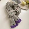 Girls' new winter versatile student gift warm scarf with wool knitted wool scarf