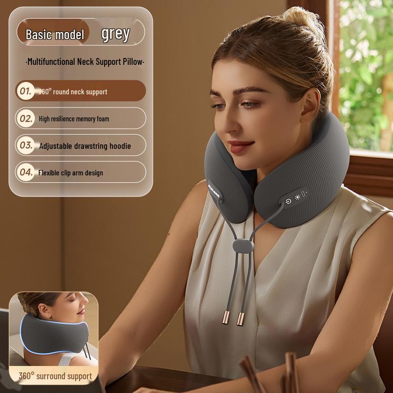 

Authentic U-Shaped Cervical Neck Massager Pillow with Heating Function