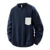 Men's Plus Size Crewneck Sweatshirt - Trendy Pullover for Spring & Autumn, Extra Large, Loose Fit, Long Sleeve Top