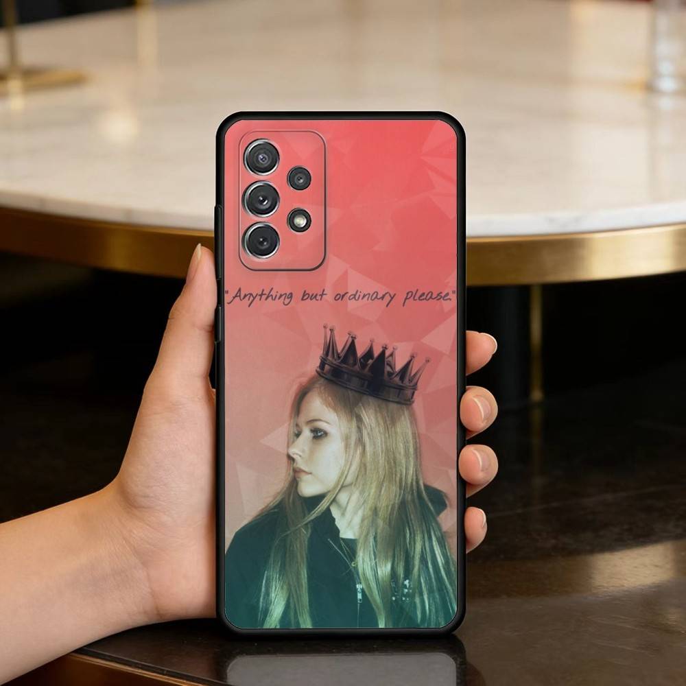 Hot A-Avril L-Lavigne Soft Silicone Black Cover Phone Case For Samsung Galaxy A73,A72,A71,A70,A53,A52,A51