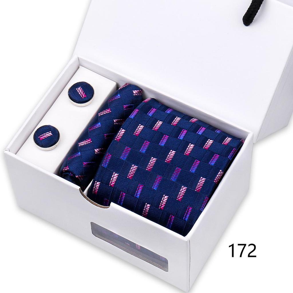 Men's High-End Polyester Tie & Pocket Square Set for Weddings and Formal Wear