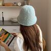 Autumn and Winter Woolen New High-end Solid Color Bucket Hat Women's Warm Versatile Sunshade Basin Hat Plush Bucket Hat