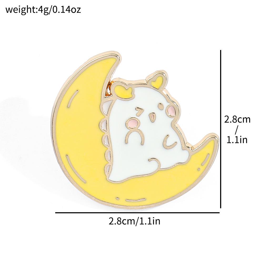 Брошь Дракон, лежащий на облаках, Дракон, Новый год, Год Дракона, Металлическая брошь, Одежда, Сумка