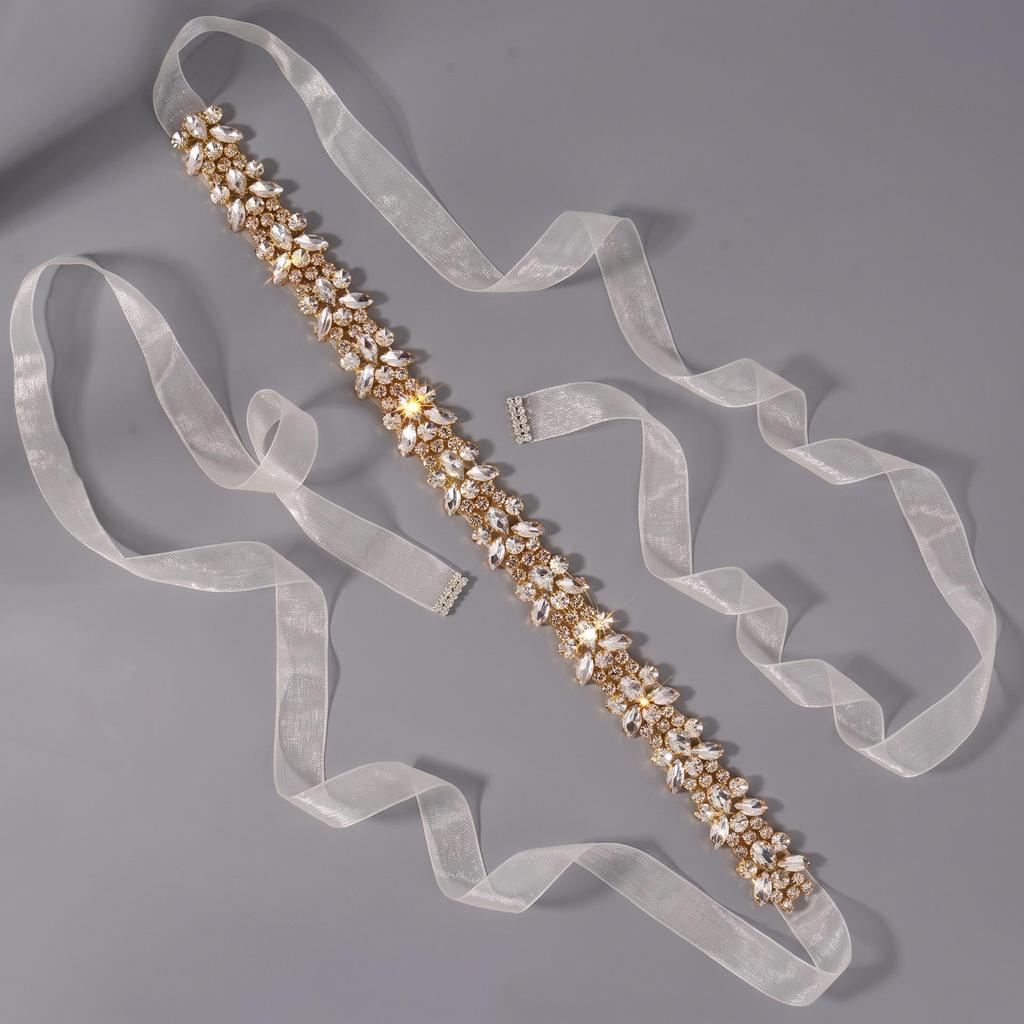 Elegant Rhinestone Bridal Waistband - Fashionable Wedding and Dancewear Accessory for Women