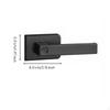 Extremely Narrow Door Lock, Aluminum Alloy Handle, Bathroom, Glass Matte Black B