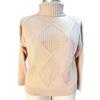Womens Loose Knit Sweater High Neck Warm Pullover Solid Color Casual Winter Top